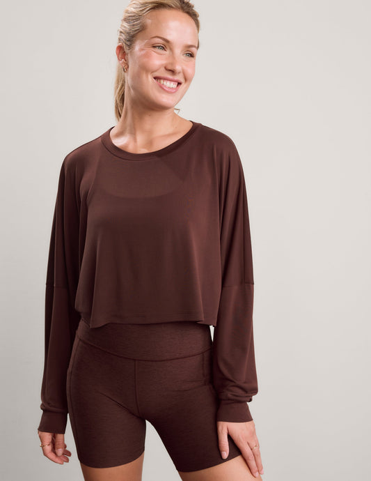 Beyond Yoga Studio Luxe Cropped Long Sleeve Tee