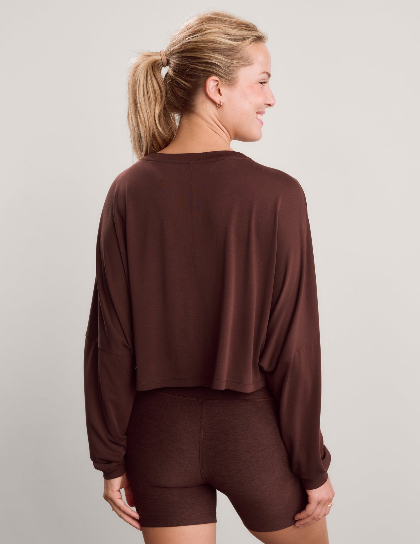 Beyond Yoga Studio Luxe Cropped Long Sleeve Tee