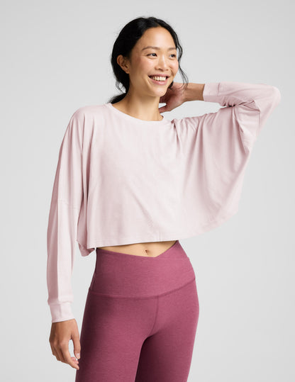 Beyond Yoga Studio Luxe Cropped Long Sleeve Tee