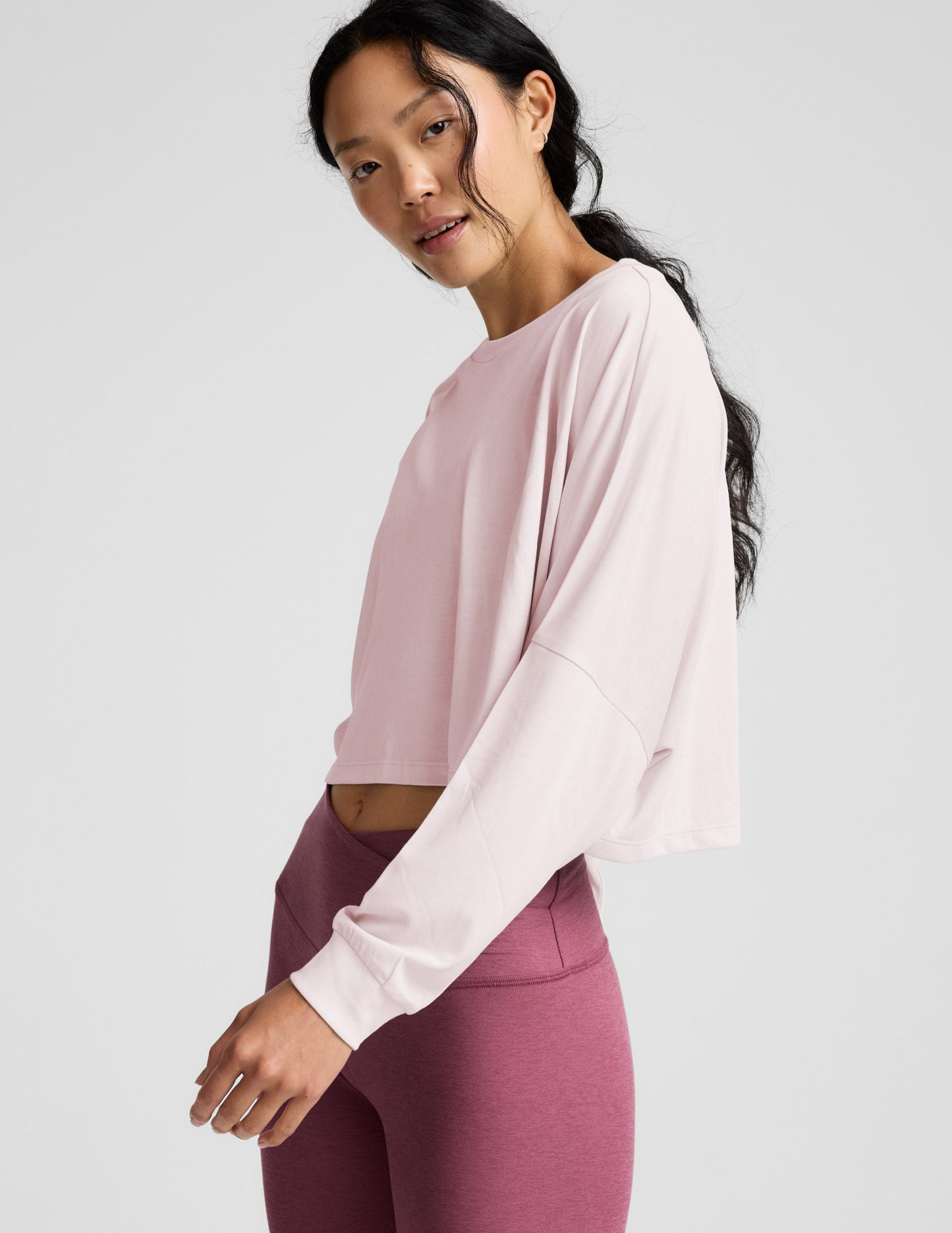 Beyond Yoga Studio Luxe Cropped Long Sleeve Tee