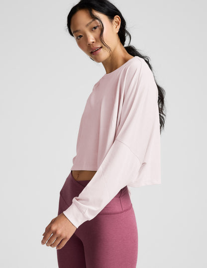 Beyond Yoga Studio Luxe Cropped Long Sleeve Tee