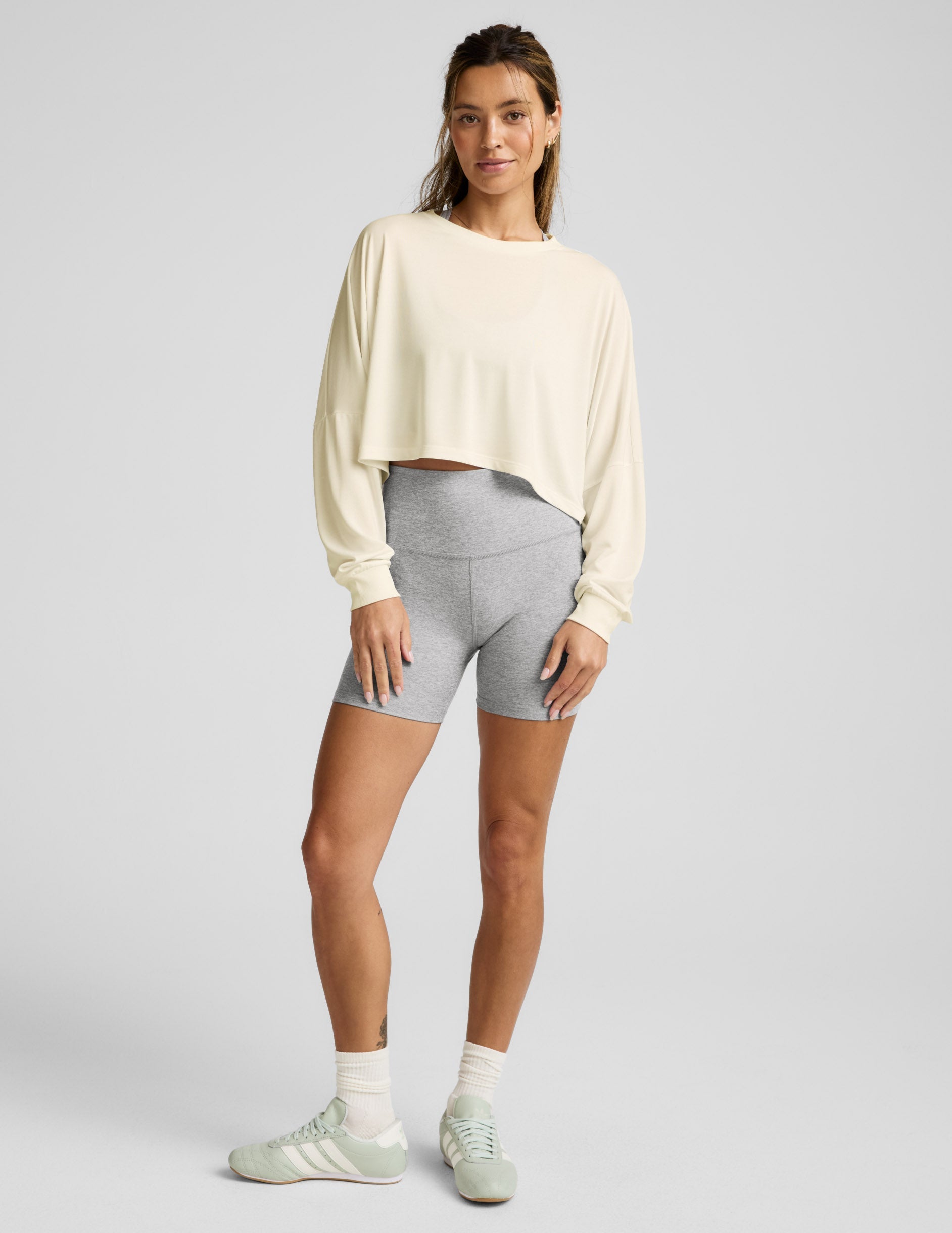 Beyond Yoga Studio Luxe Cropped Long Sleeve Tee