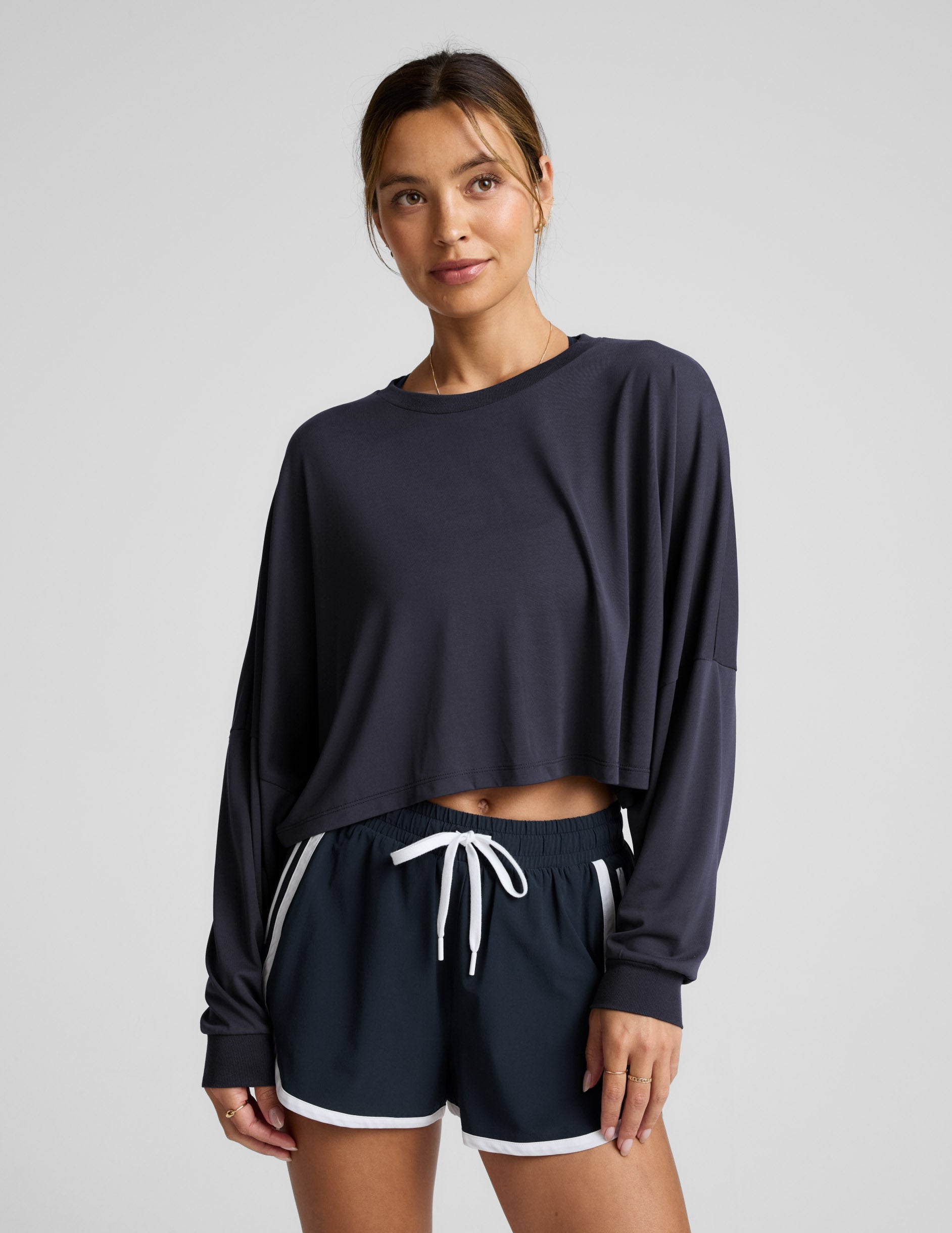 Beyond Yoga Studio Luxe Cropped Long Sleeve Tee
