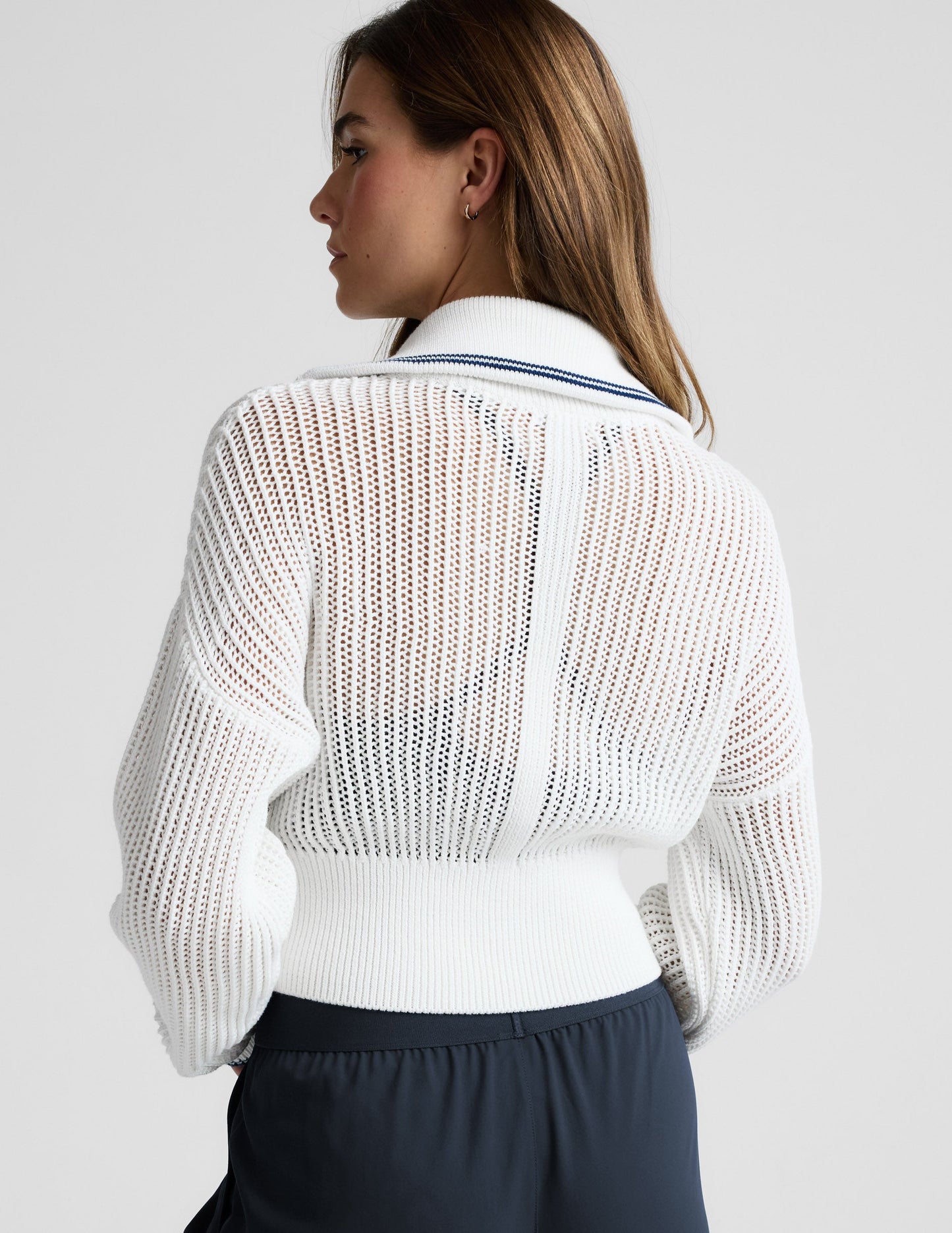 Beyond Yoga Here's The Stitch Zip Sweater