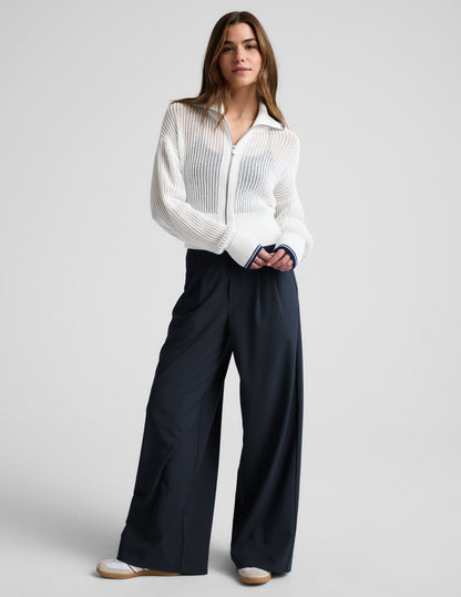 Beyond Yoga Here's The Stitch Zip Sweater
