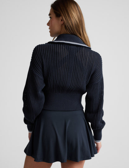 Beyond Yoga Here's The Stitch Zip Sweater