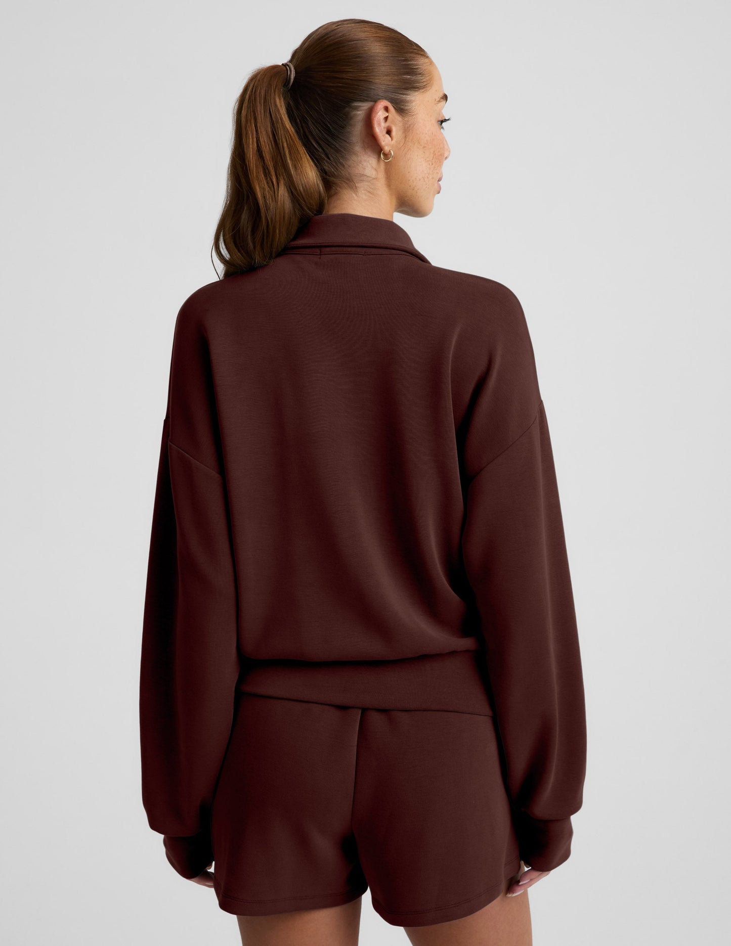 Beyond Yoga Luxe Sandwash Half Zip Pullover