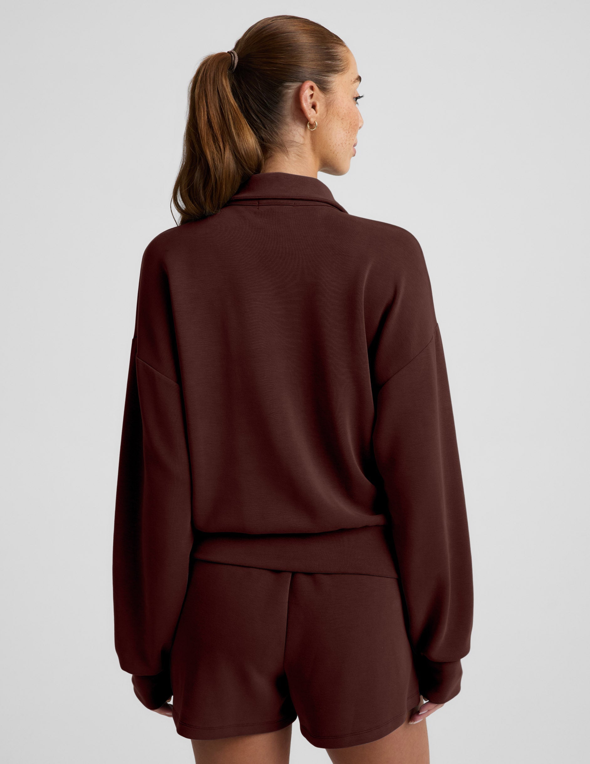 Beyond Yoga Luxe Sandwash Half Zip Pullover