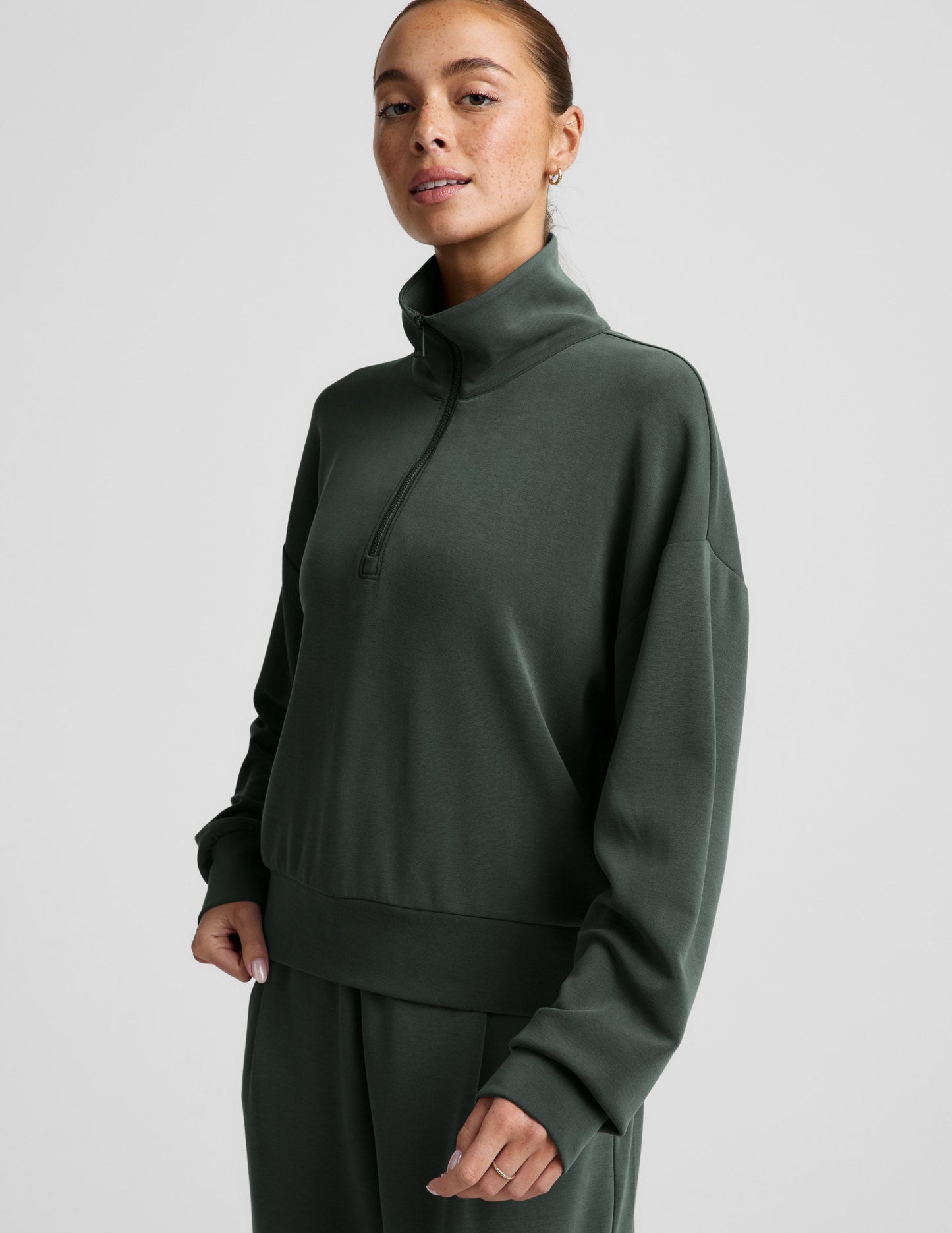 Beyond Yoga Luxe Sandwash Half Zip Pullover