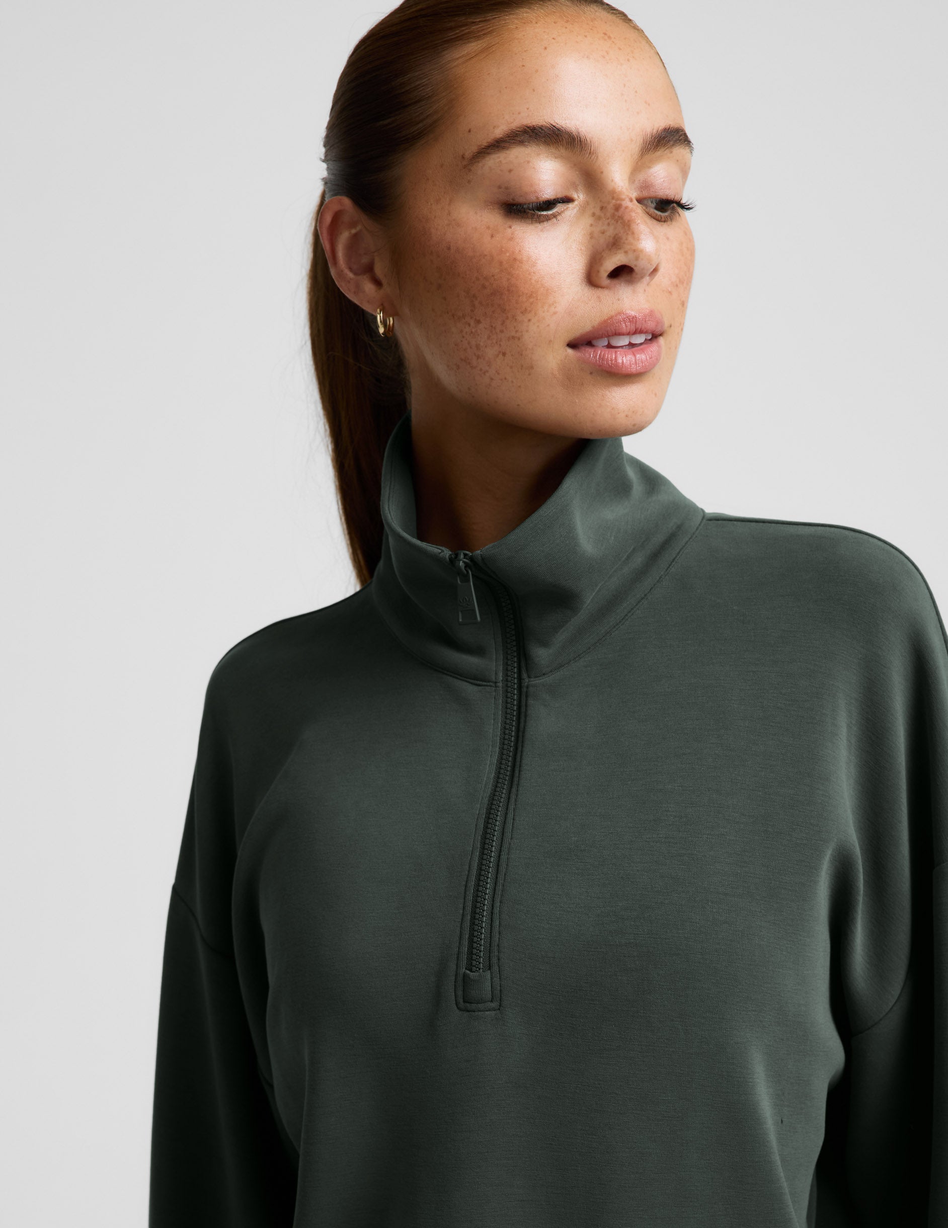 Beyond Yoga Luxe Sandwash Half Zip Pullover
