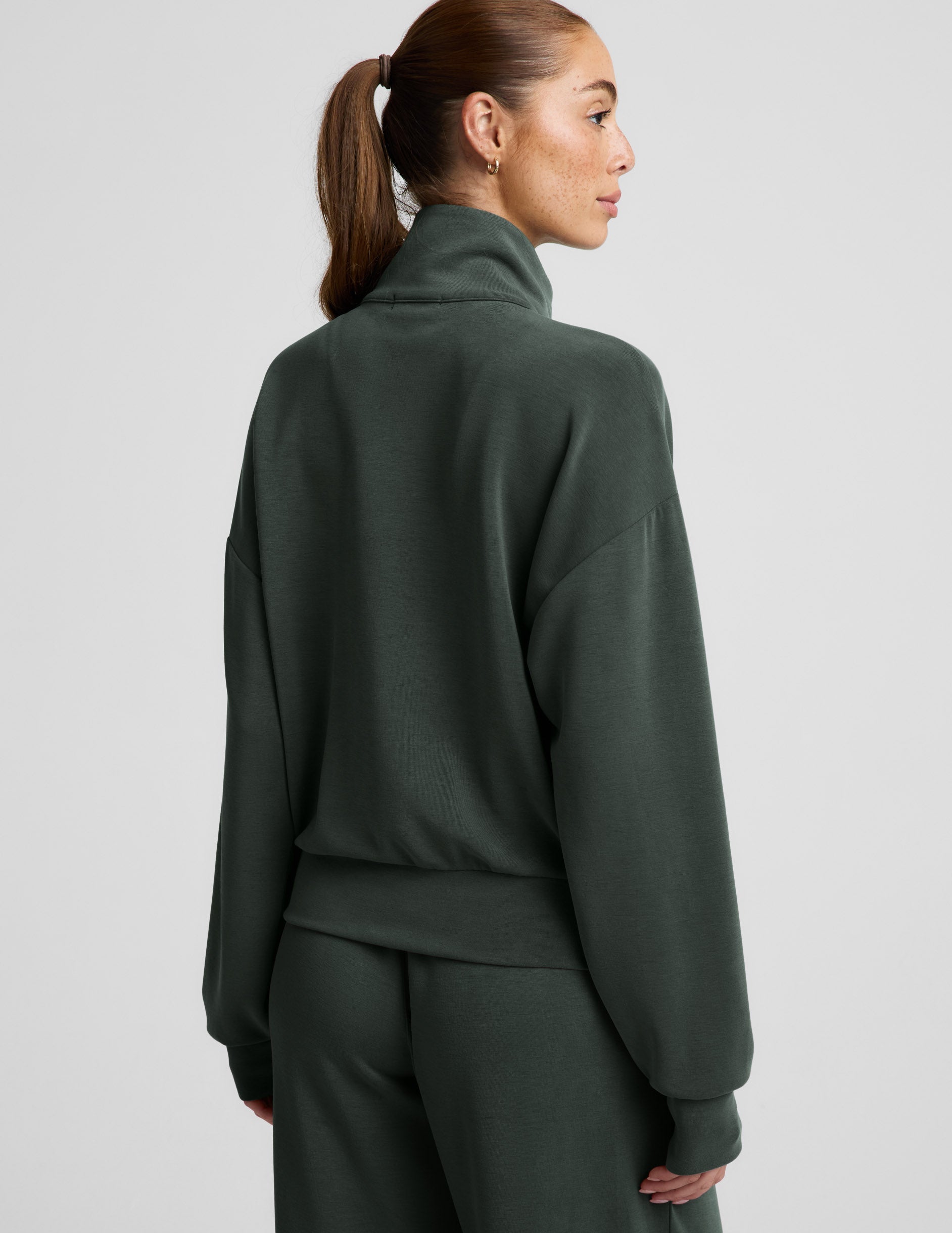 Beyond Yoga Luxe Sandwash Half Zip Pullover