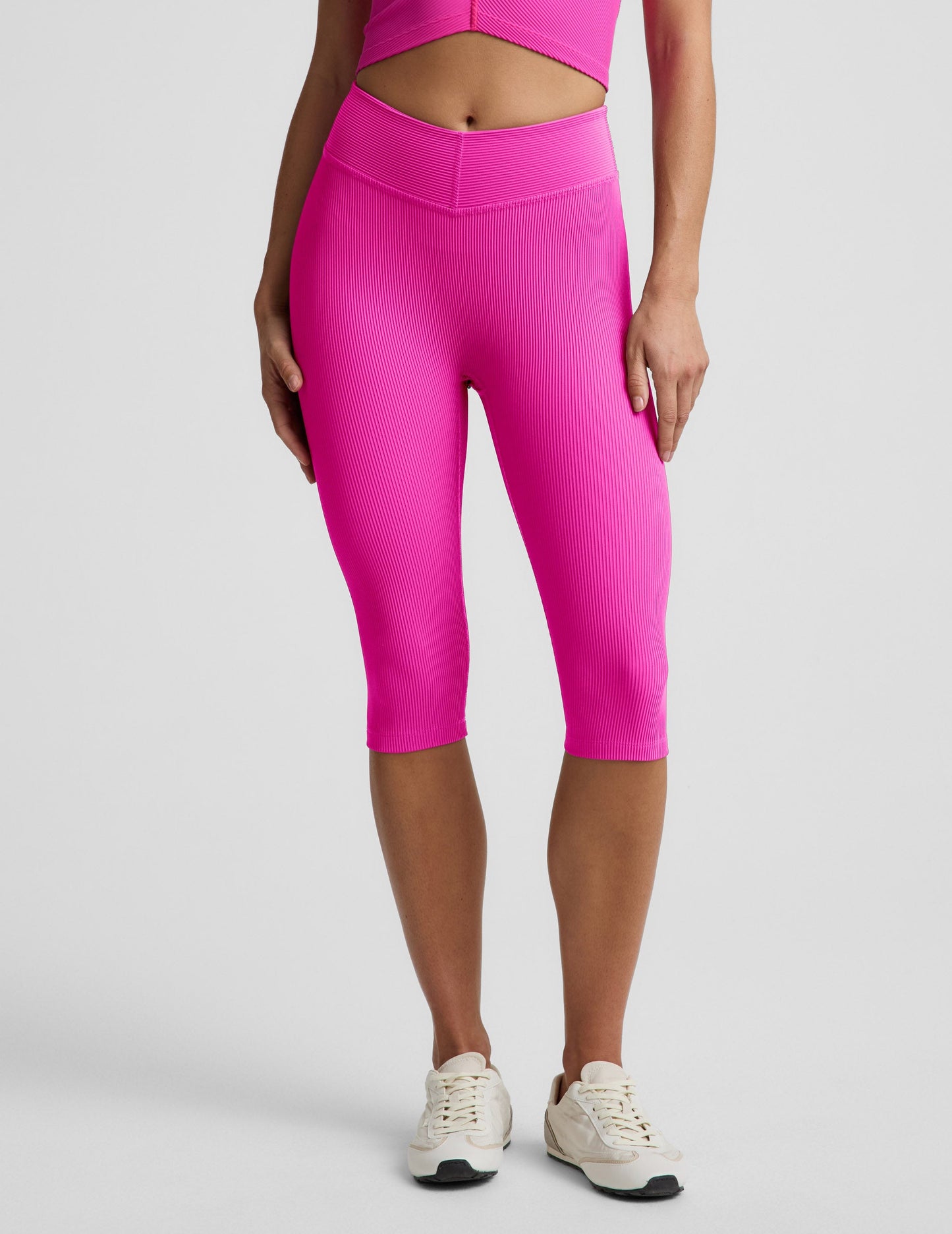 Beyond Yoga Women's Ribbed V-Waist Impulse Legging - Pink Glow