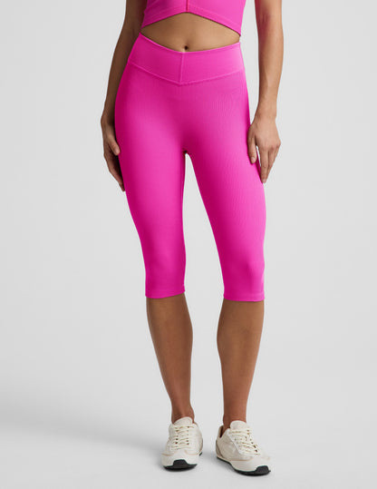 Beyond Yoga Women's Ribbed V-Waist Impulse Legging - Pink Glow