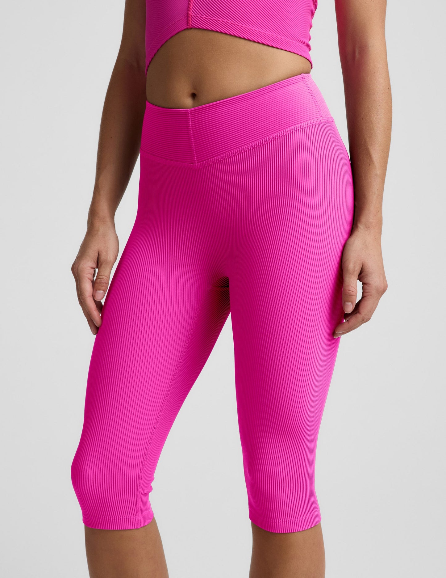 Beyond Yoga Women's Ribbed V-Waist Impulse Legging - Pink Glow