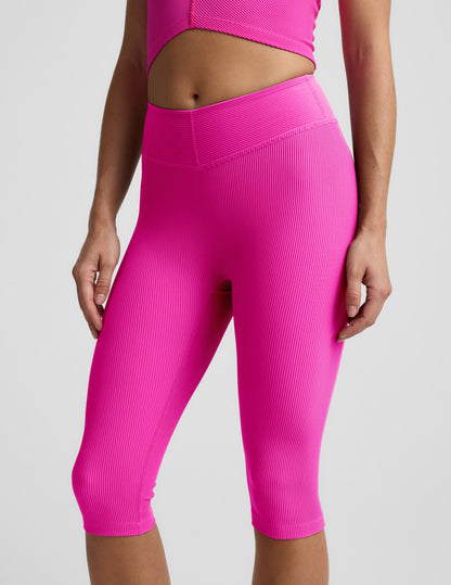 Beyond Yoga Women's Ribbed V-Waist Impulse Legging - Pink Glow