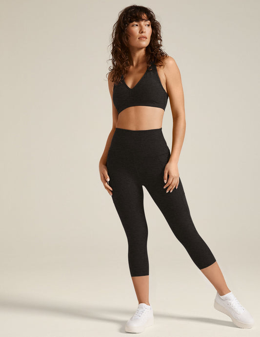 Beyond Yoga High Waisted Spacedye Capri Legging - Darkest Night