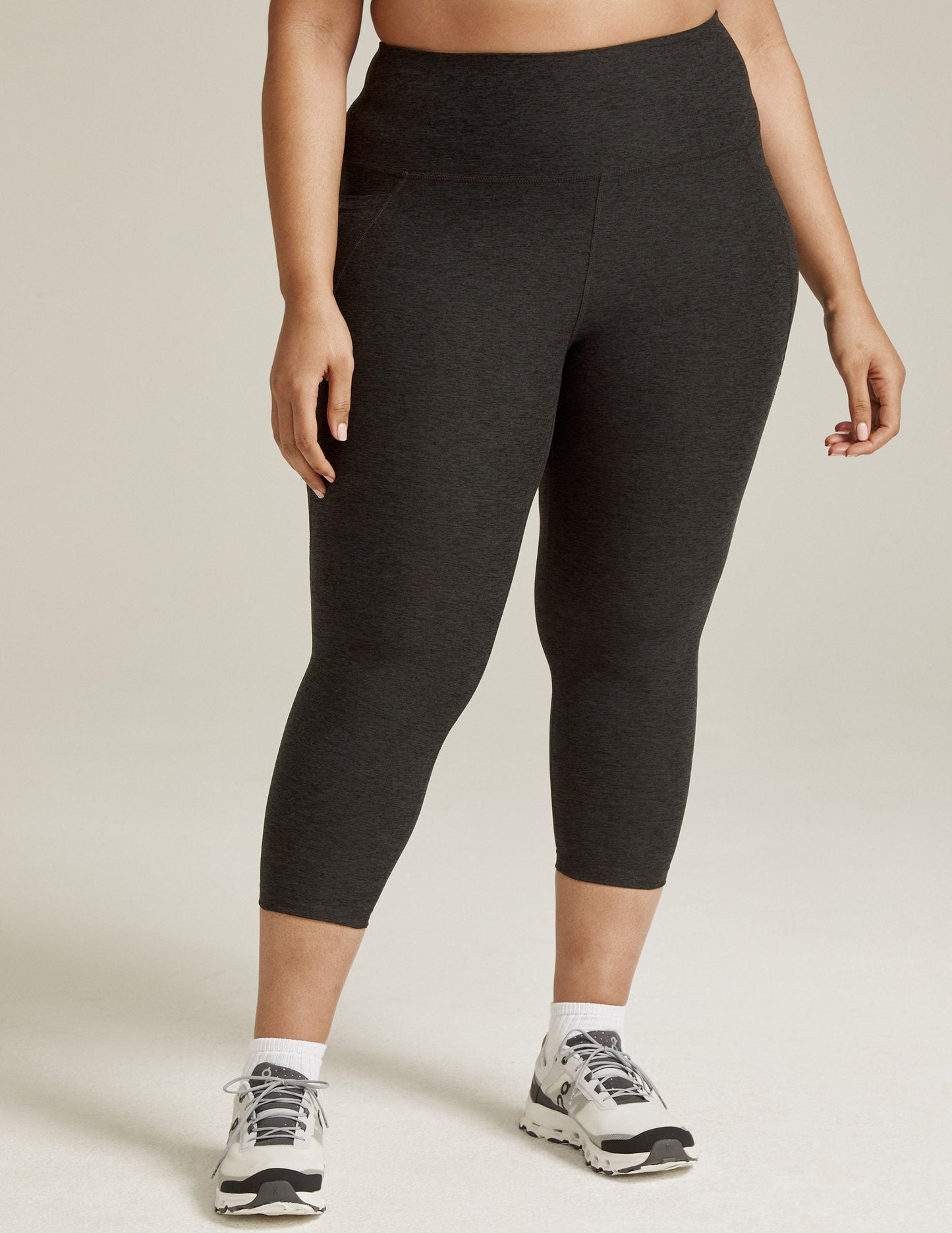 Beyond Yoga High Waisted Spacedye Capri Legging - Darkest Night