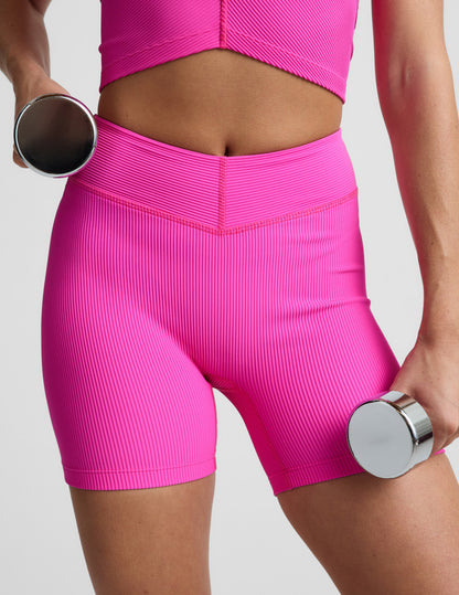 Beyond Yoga Women's Ribbed Impulse Shorts - Pink Glow