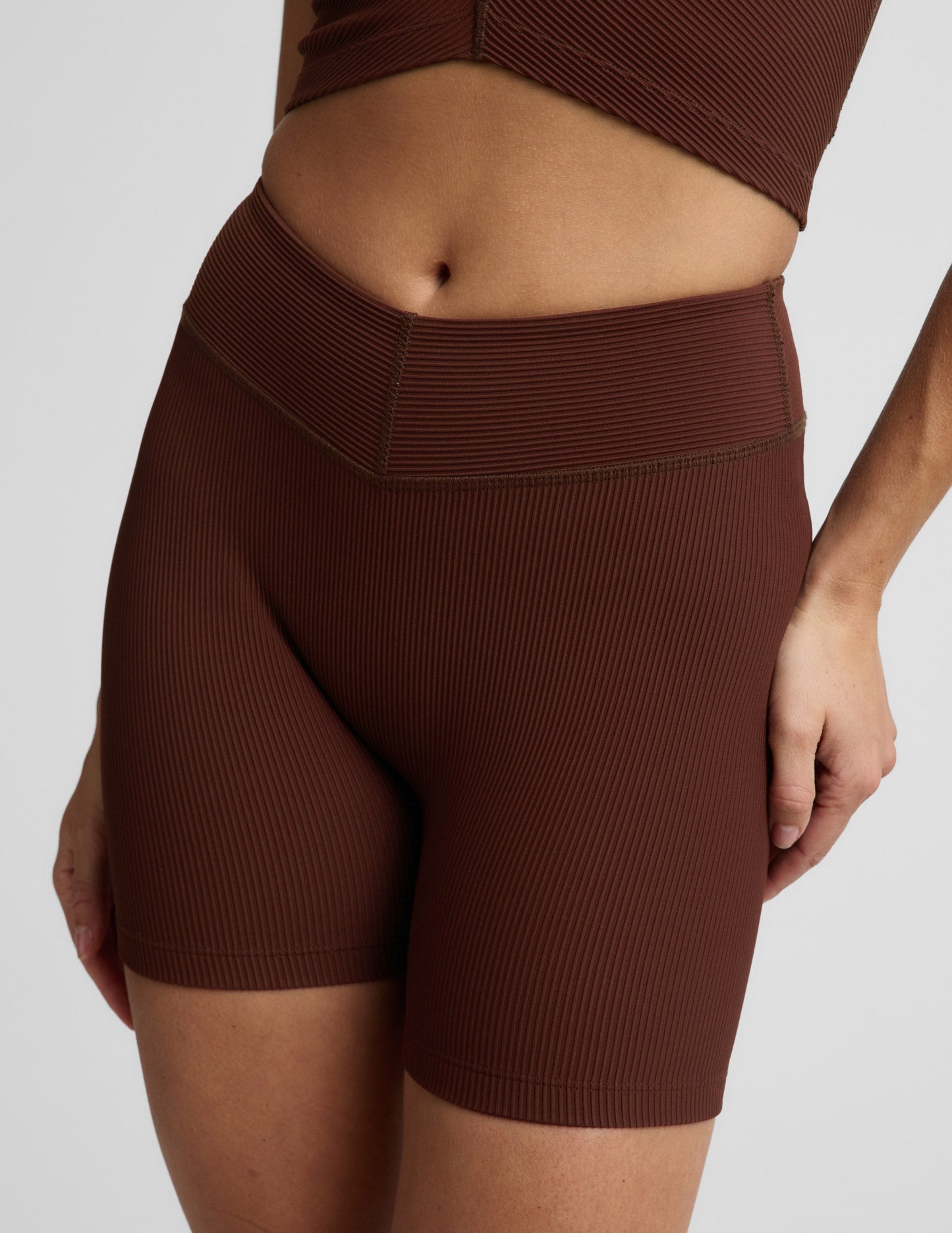 Beyond Yoga Women's Ribbed Impulse Shorts - Iced Mocha