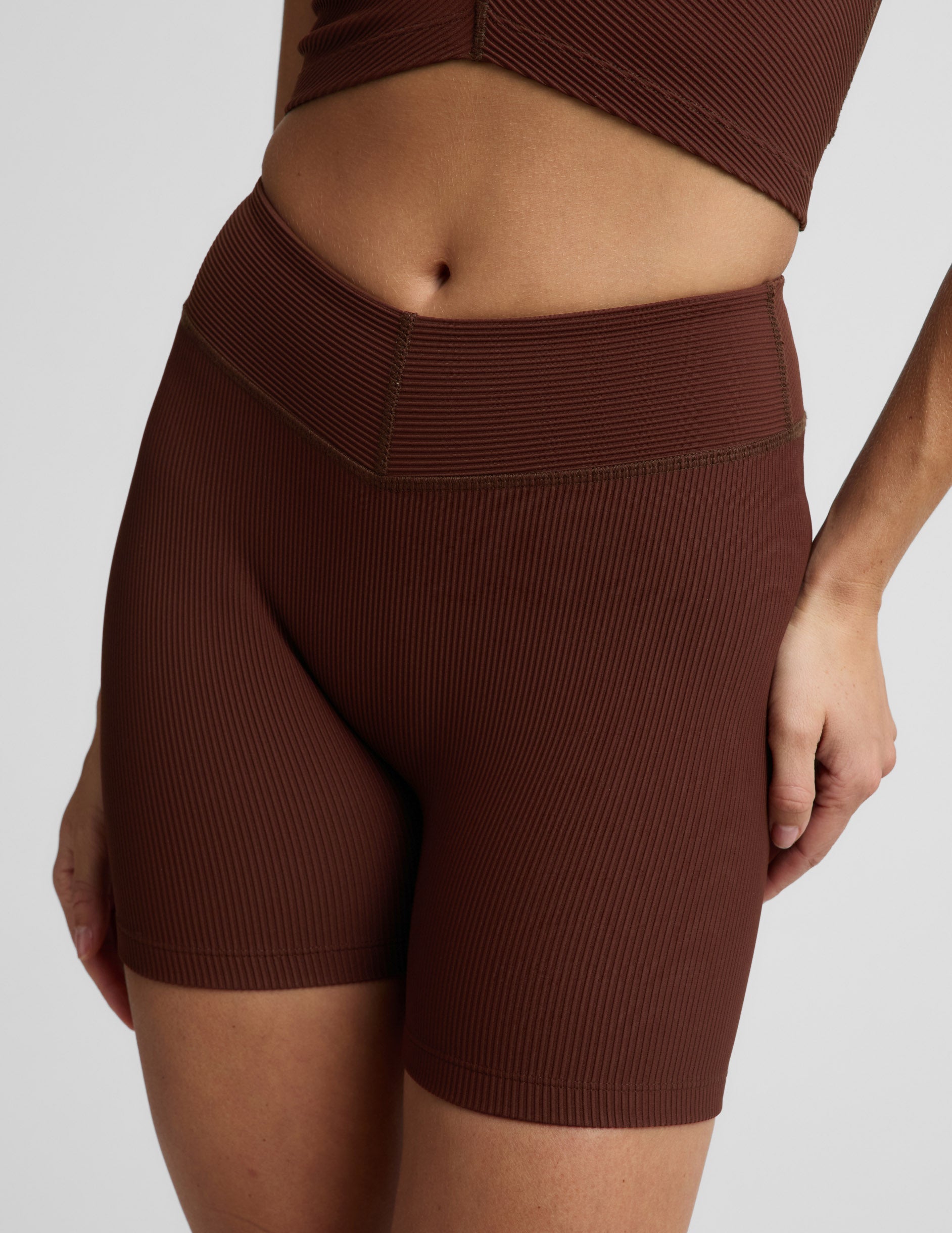 Beyond Yoga Women's Ribbed Impulse Shorts - Iced Mocha