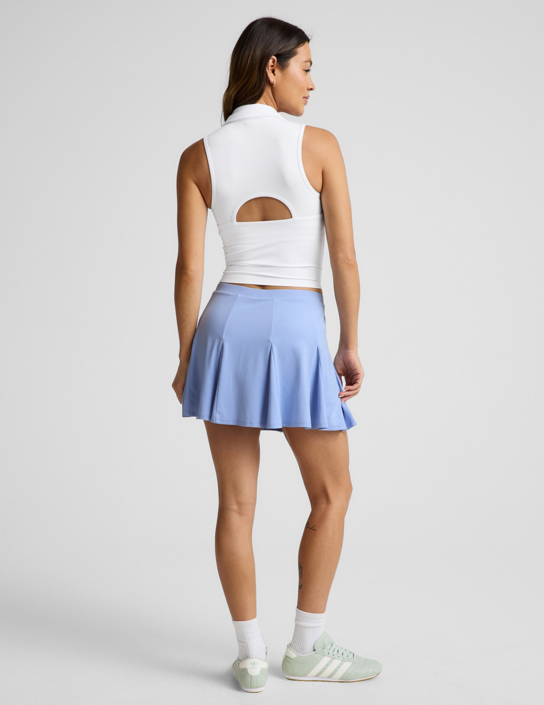 Beyond Yoga Women's Flounce Mini Skirt - Pastel Periwinkle