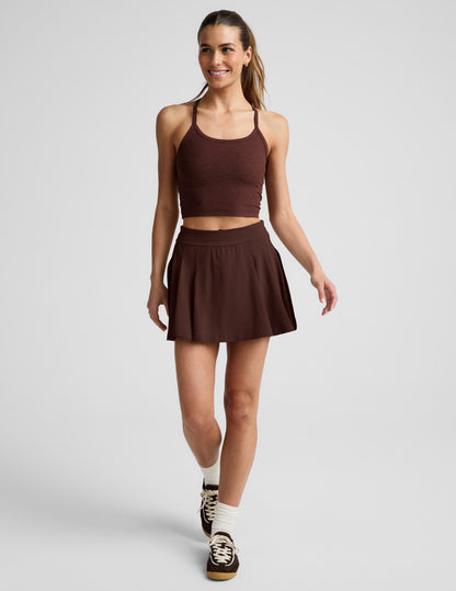 Beyond Yoga Women's Score Pleated Mini Skirt - Brown