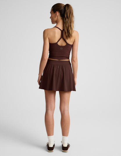 Beyond Yoga Women's Score Pleated Mini Skirt - Brown
