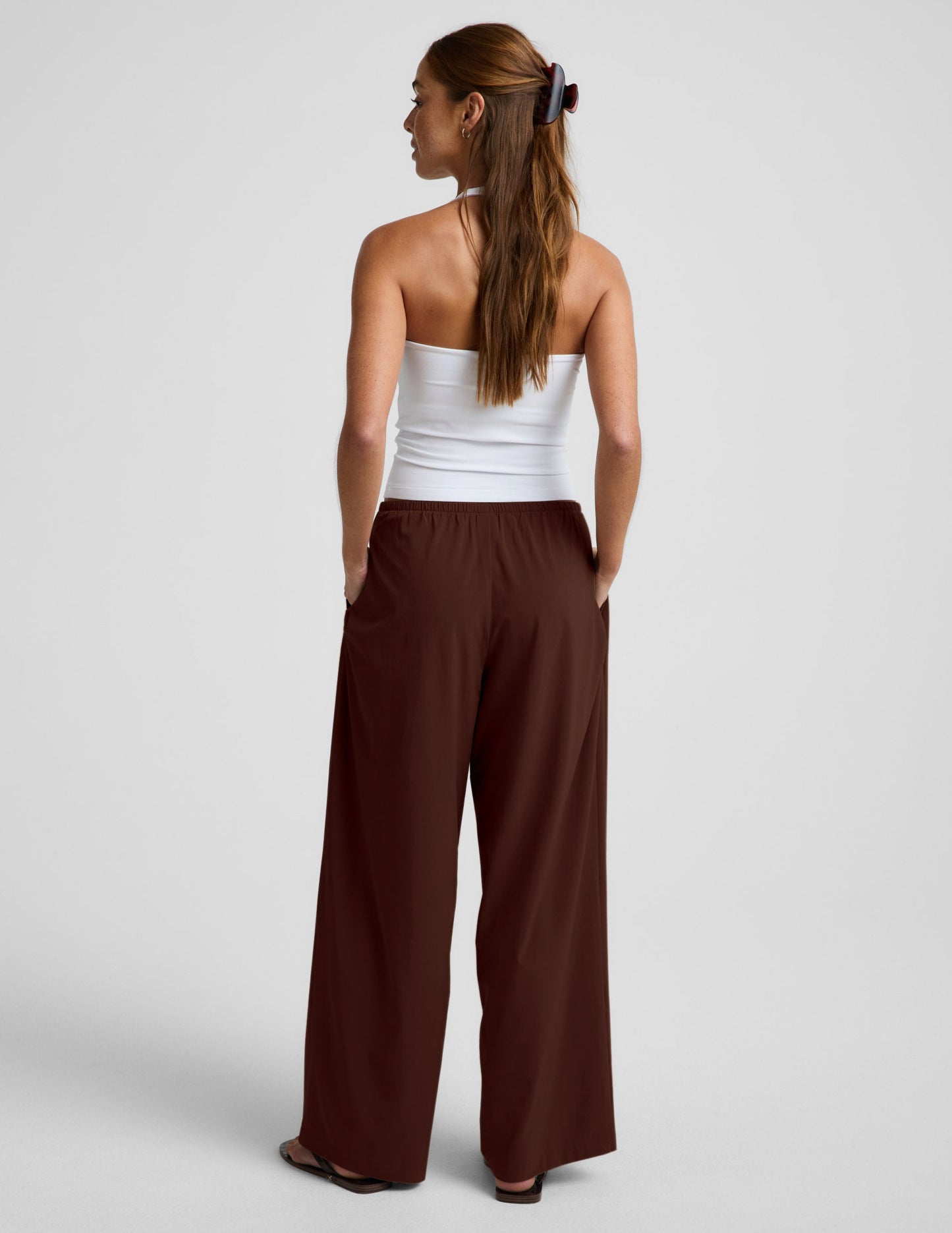 Beyond Yoga Women's Wide Leg Solstice Pants - Iced Mocha