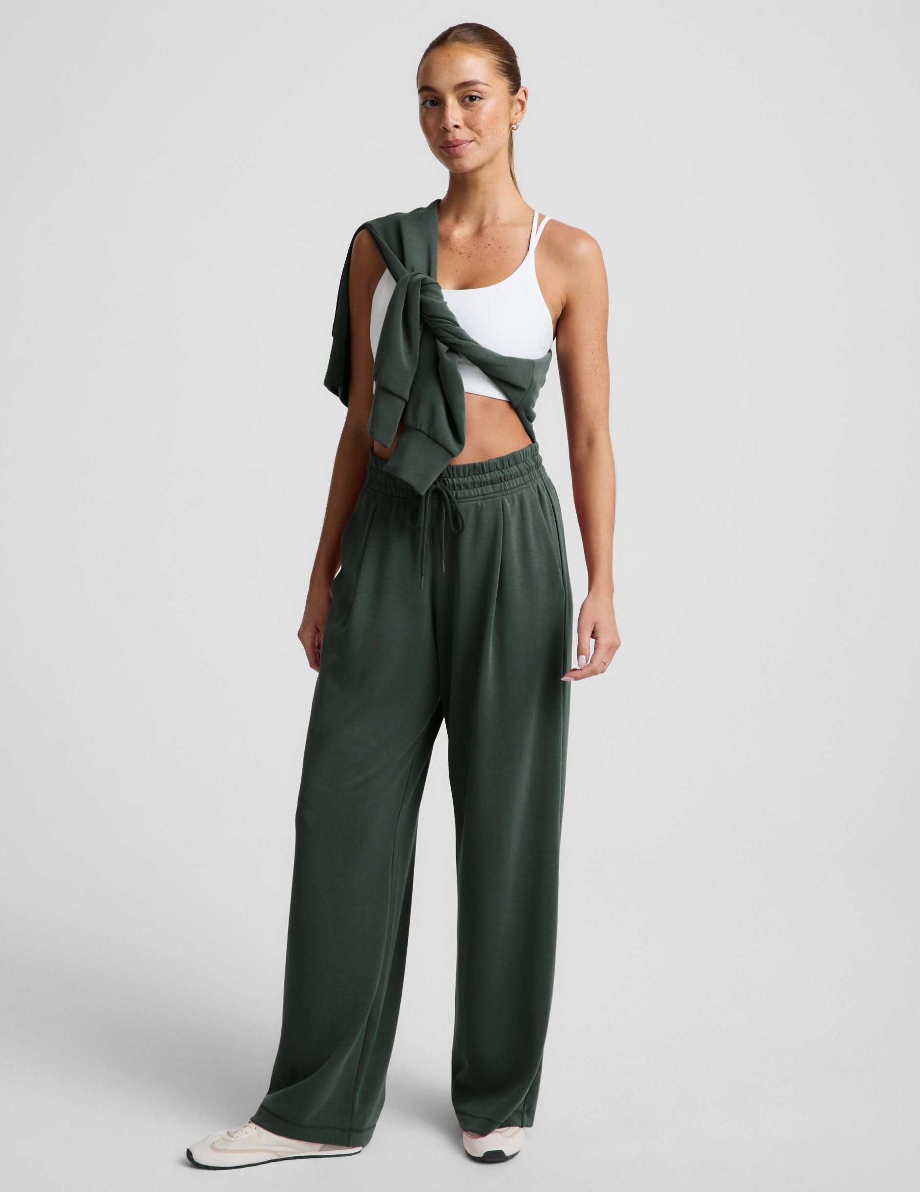 Beyond Yoga Women's Luxe Sandwash Pants - Slate Green