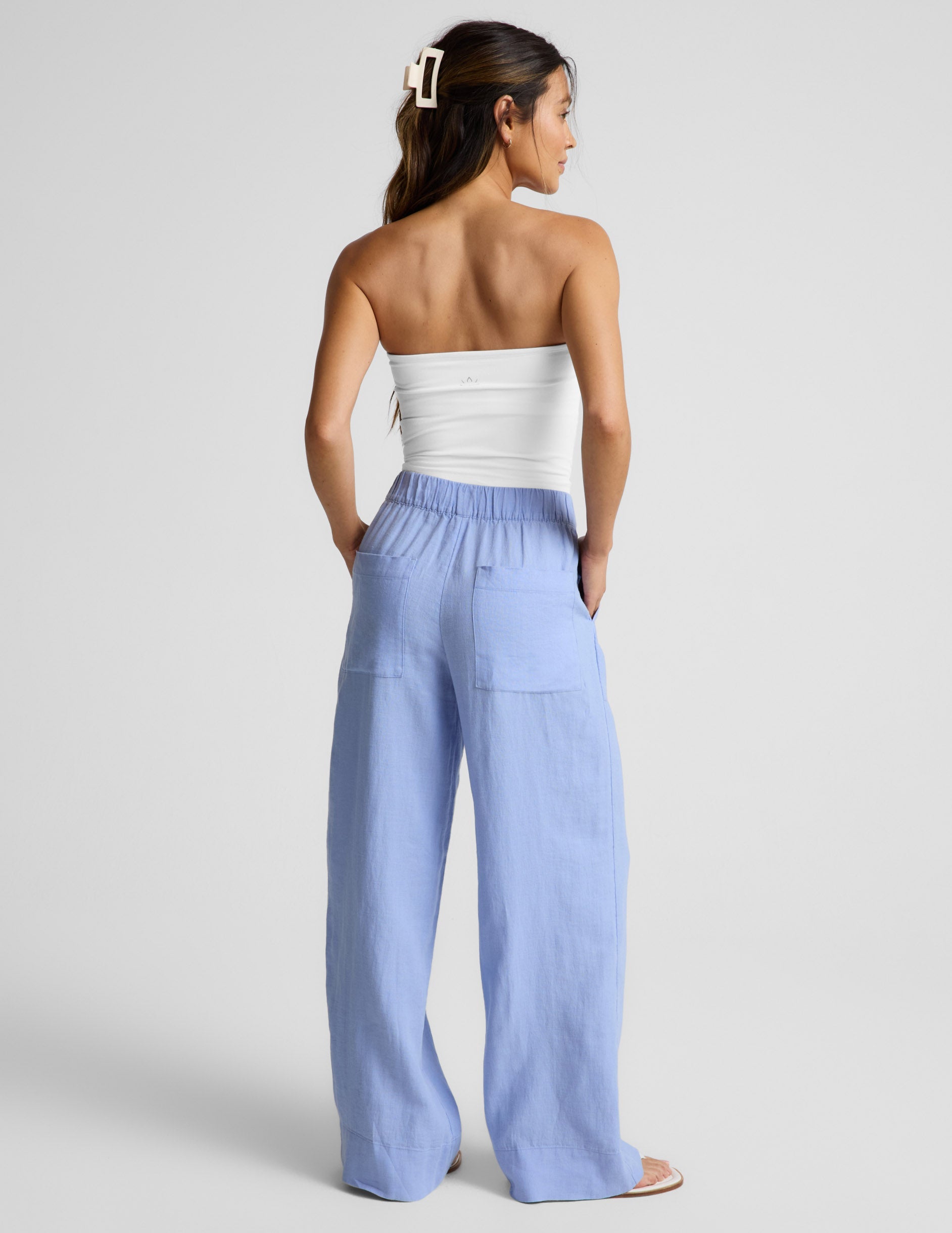 Beyond Yoga Women's SoftWash Linen Pants - Pastel Periwinkle