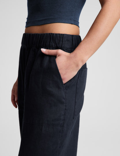 Beyond Yoga SoftWash Linen Wide Leg Pants - Nocturnal Navy