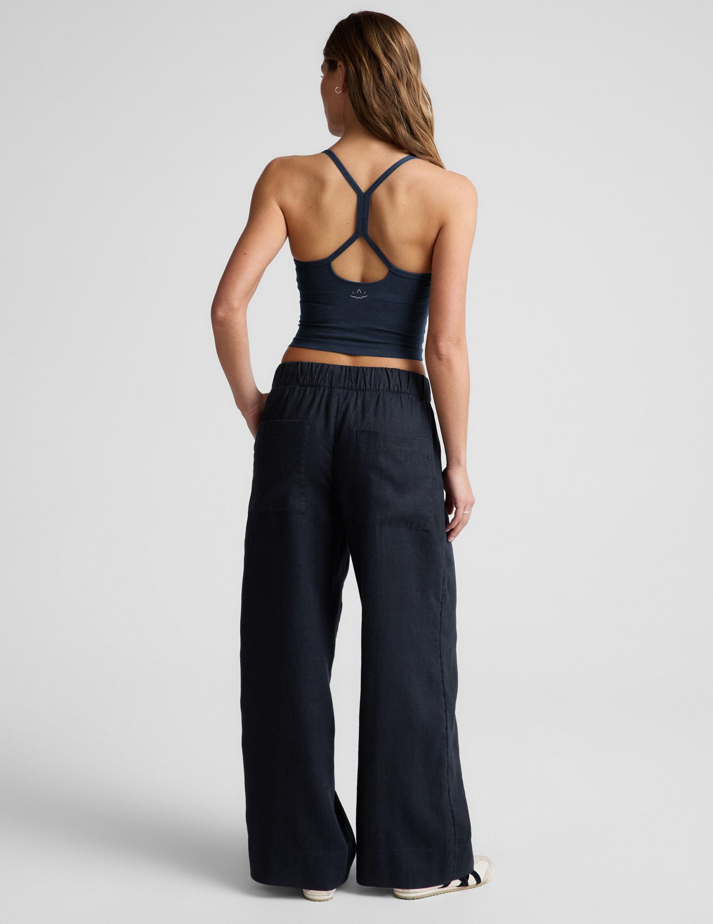 Beyond Yoga SoftWash Linen Wide Leg Pants - Nocturnal Navy