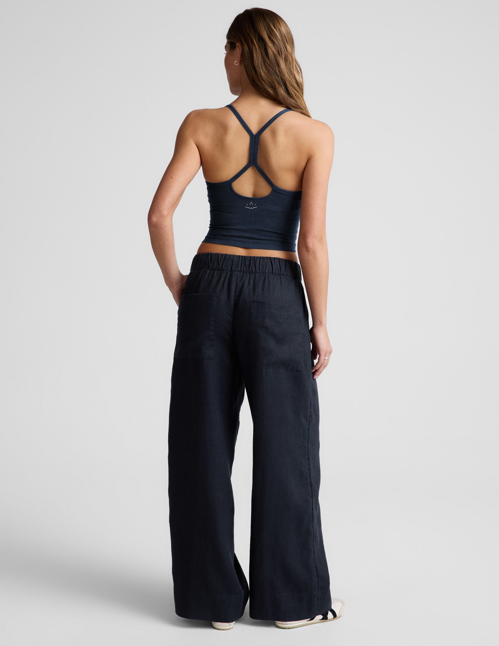 Beyond Yoga SoftWash Linen Wide Leg Pants - Nocturnal Navy
