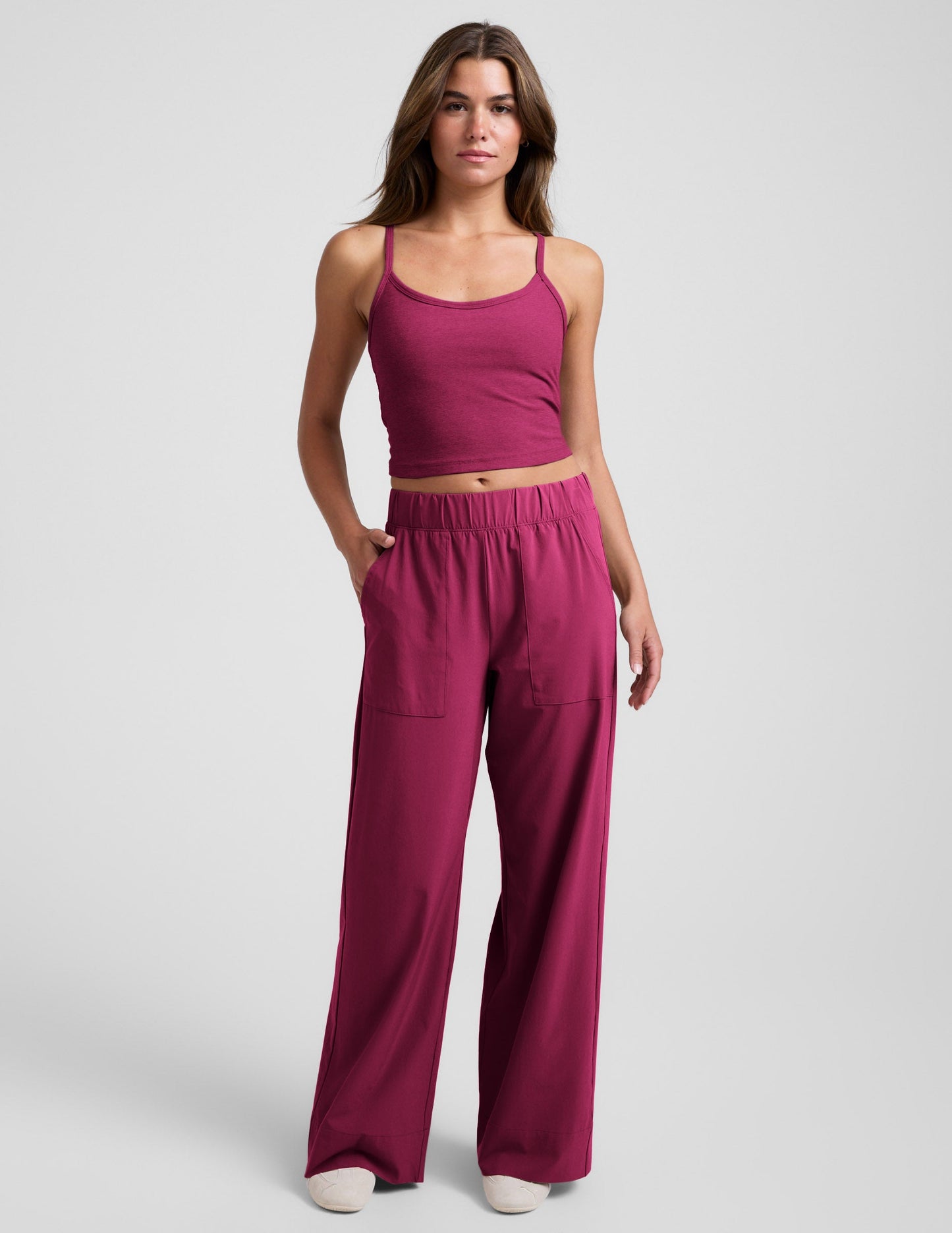 Beyond Yoga Women's 29" Easy Wide Leg Pants - Sangria