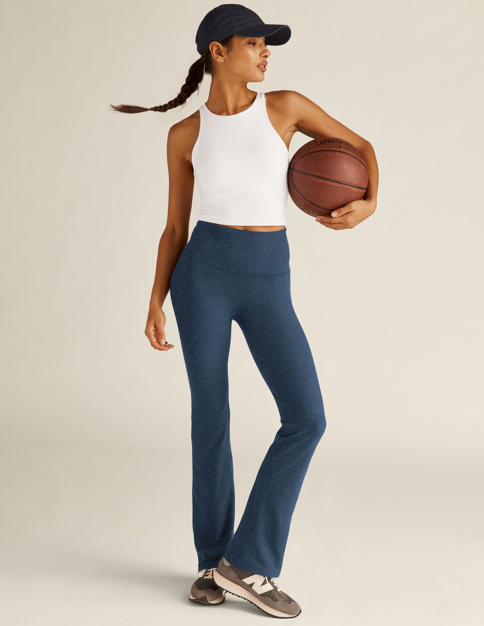 Beyond Yoga High Waisted Boot Cut Spacedye Pants - Nocturnal Navy