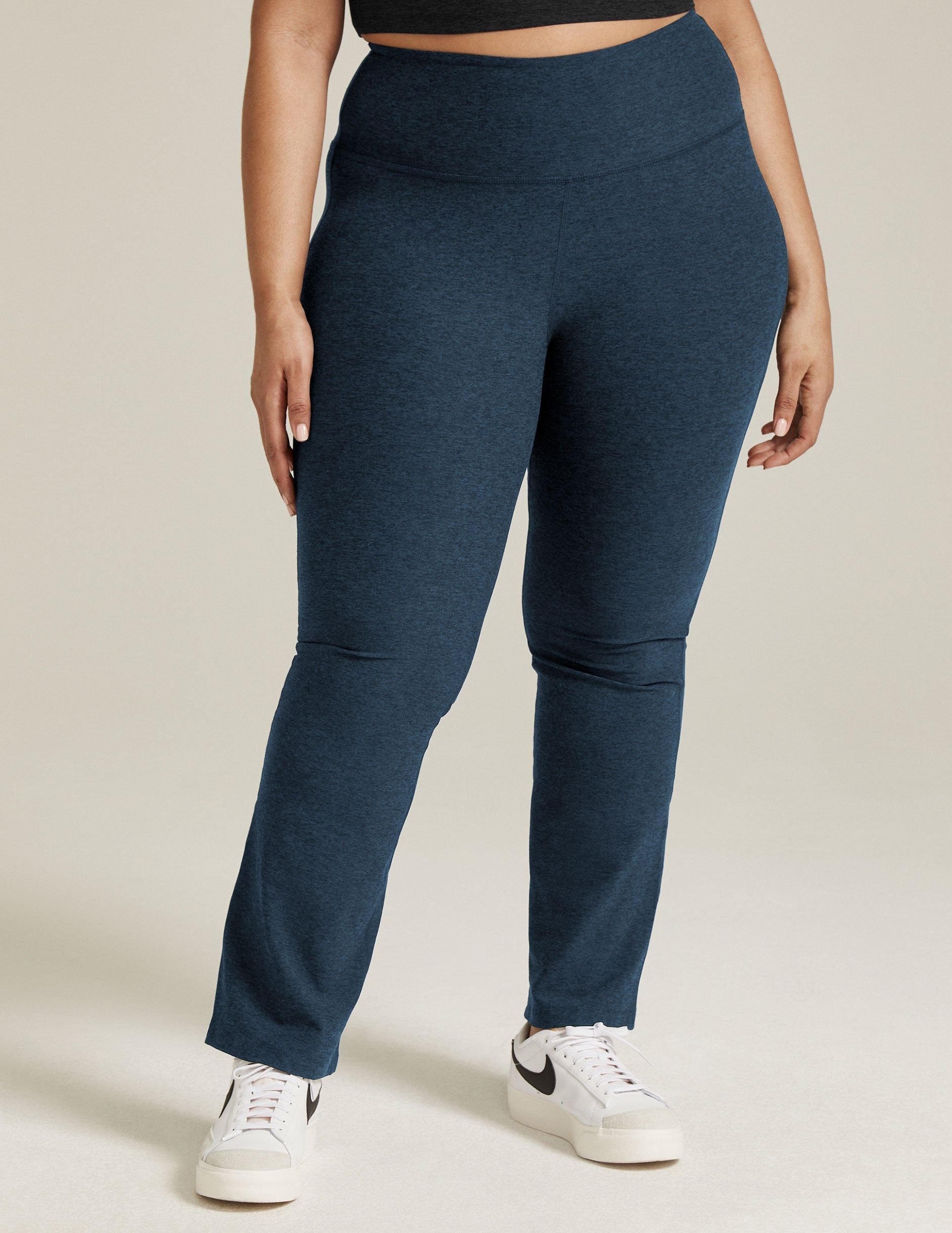 Beyond Yoga High Waisted Boot Cut Spacedye Pants - Nocturnal Navy