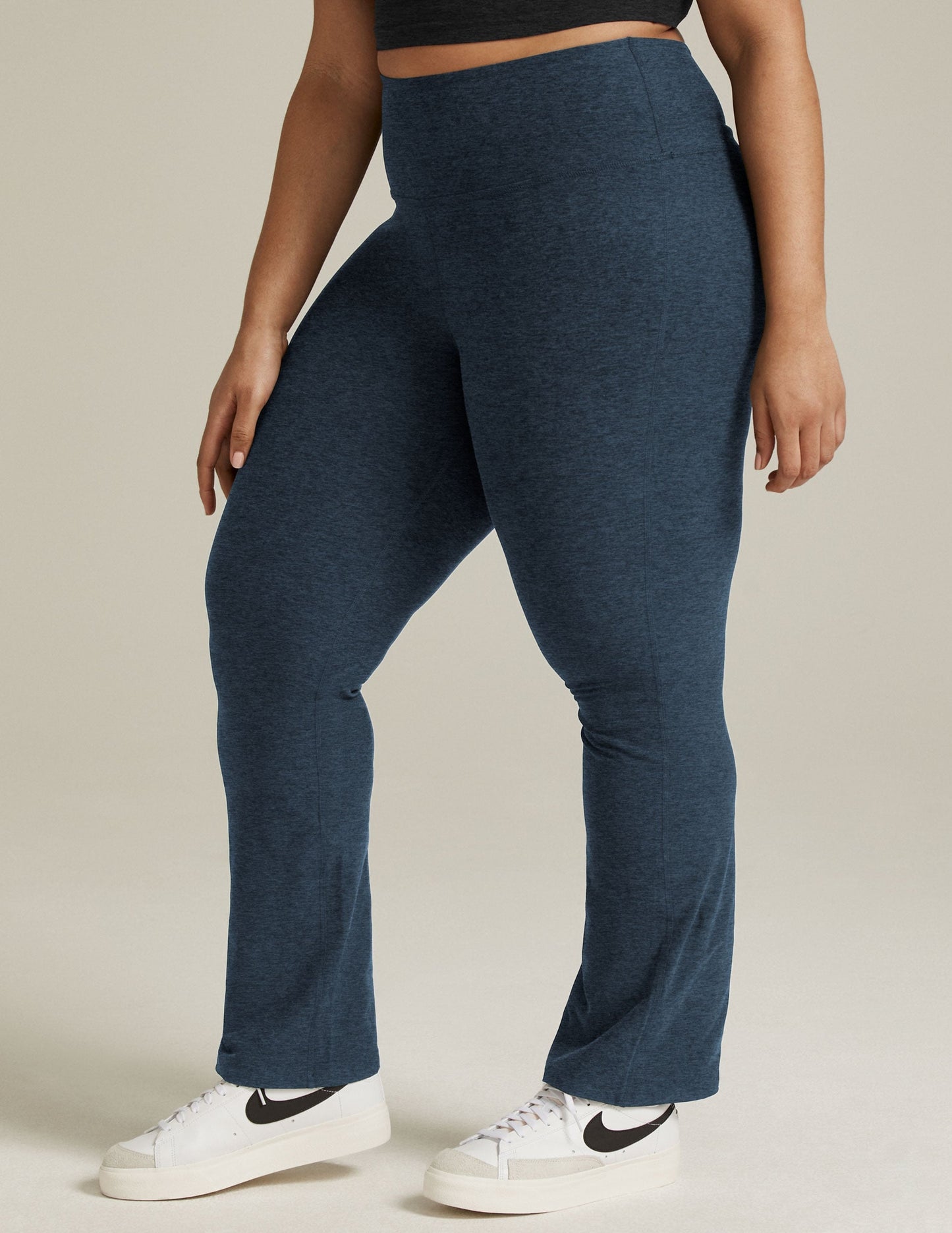 Beyond Yoga High Waisted Boot Cut Spacedye Pants - Nocturnal Navy