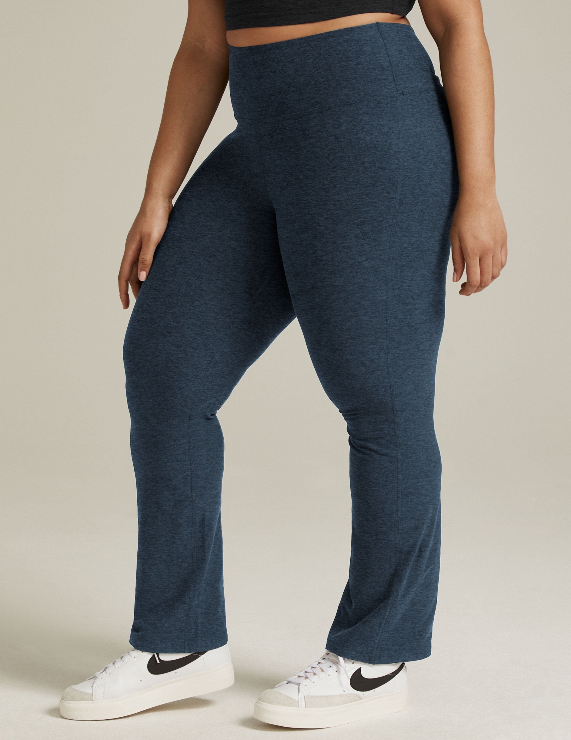 Beyond Yoga High Waisted Boot Cut Spacedye Pants - Nocturnal Navy