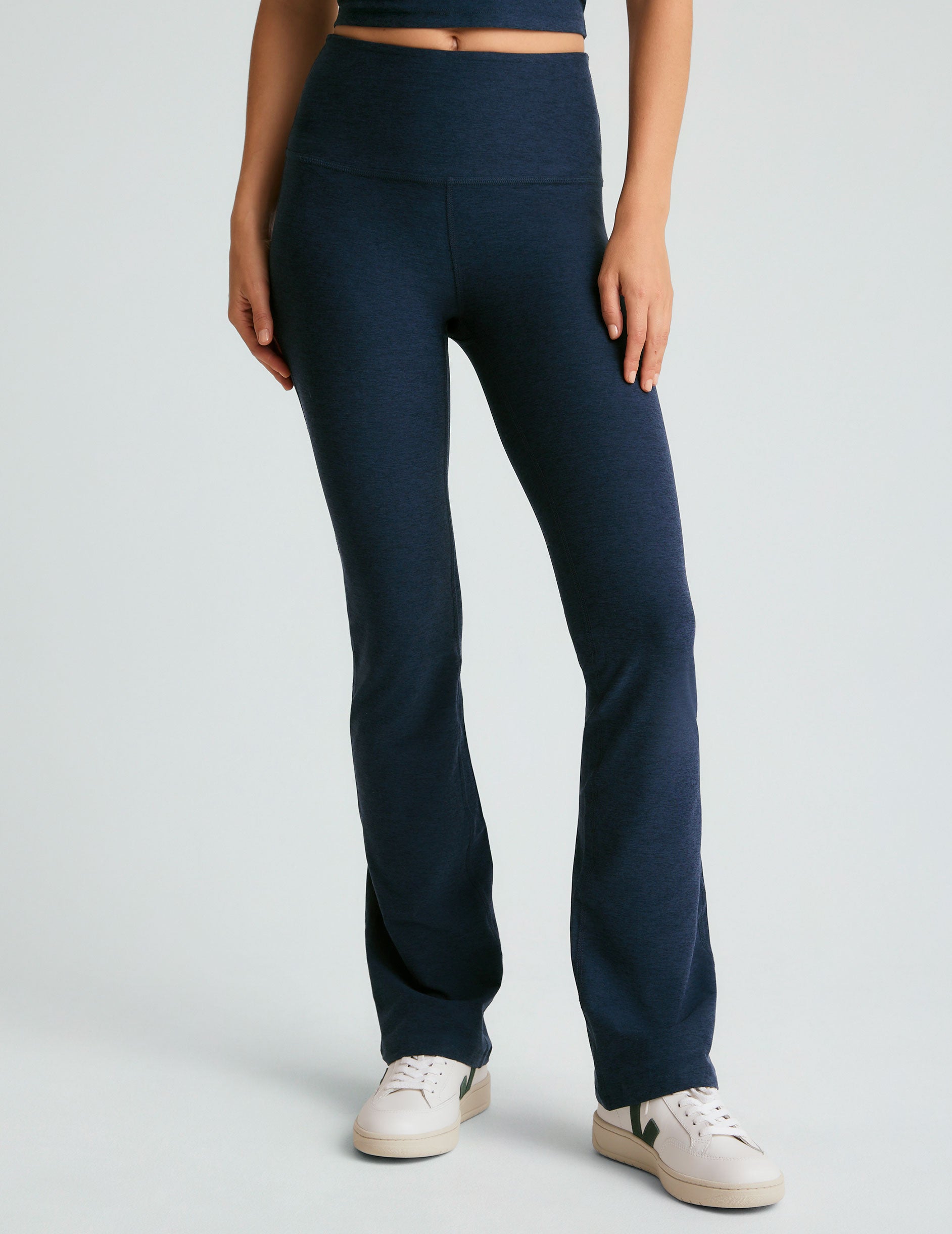 Beyond Yoga High Waisted Boot Cut Spacedye Pants - Nocturnal Navy