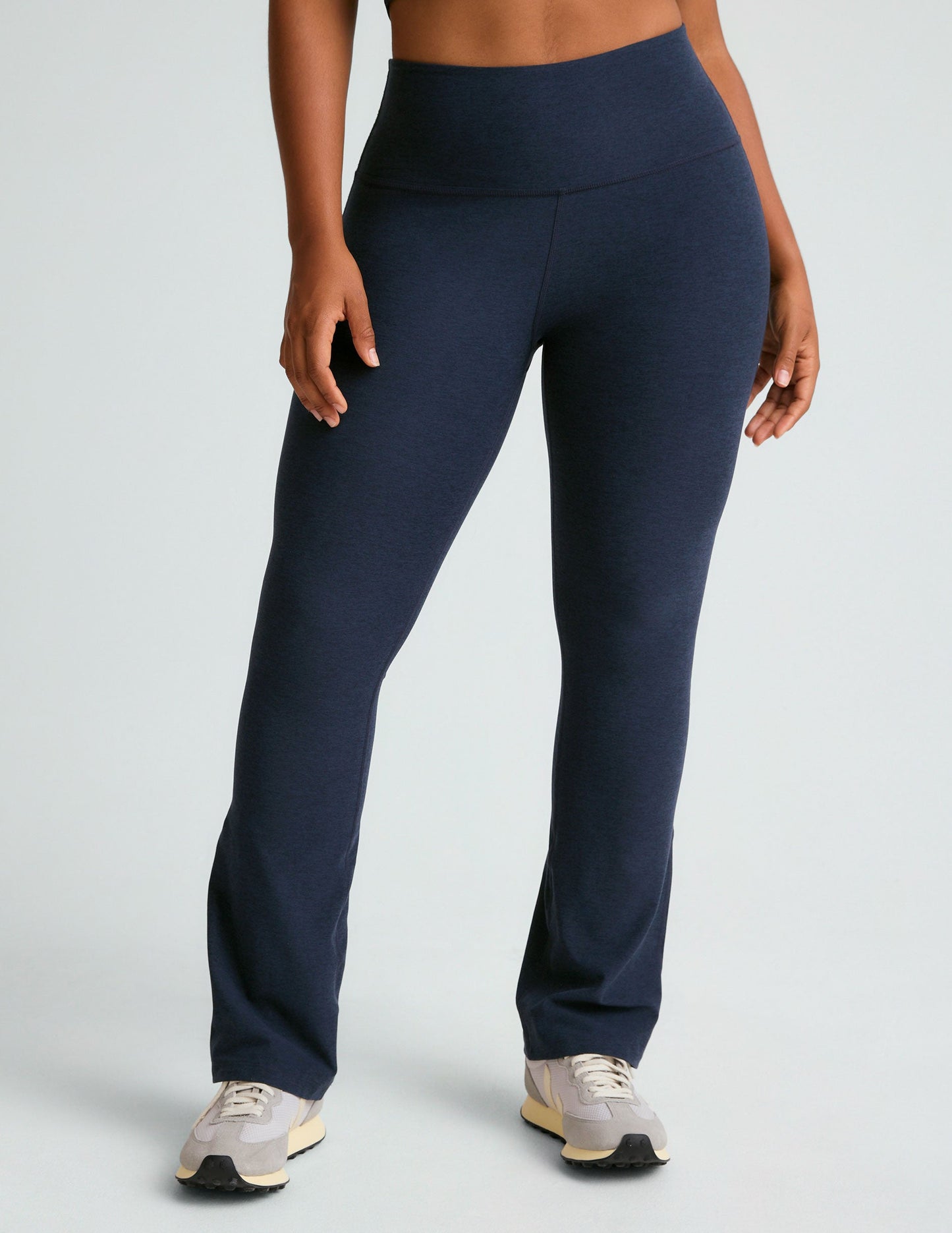Beyond Yoga High Waisted Boot Cut Spacedye Pants - Nocturnal Navy