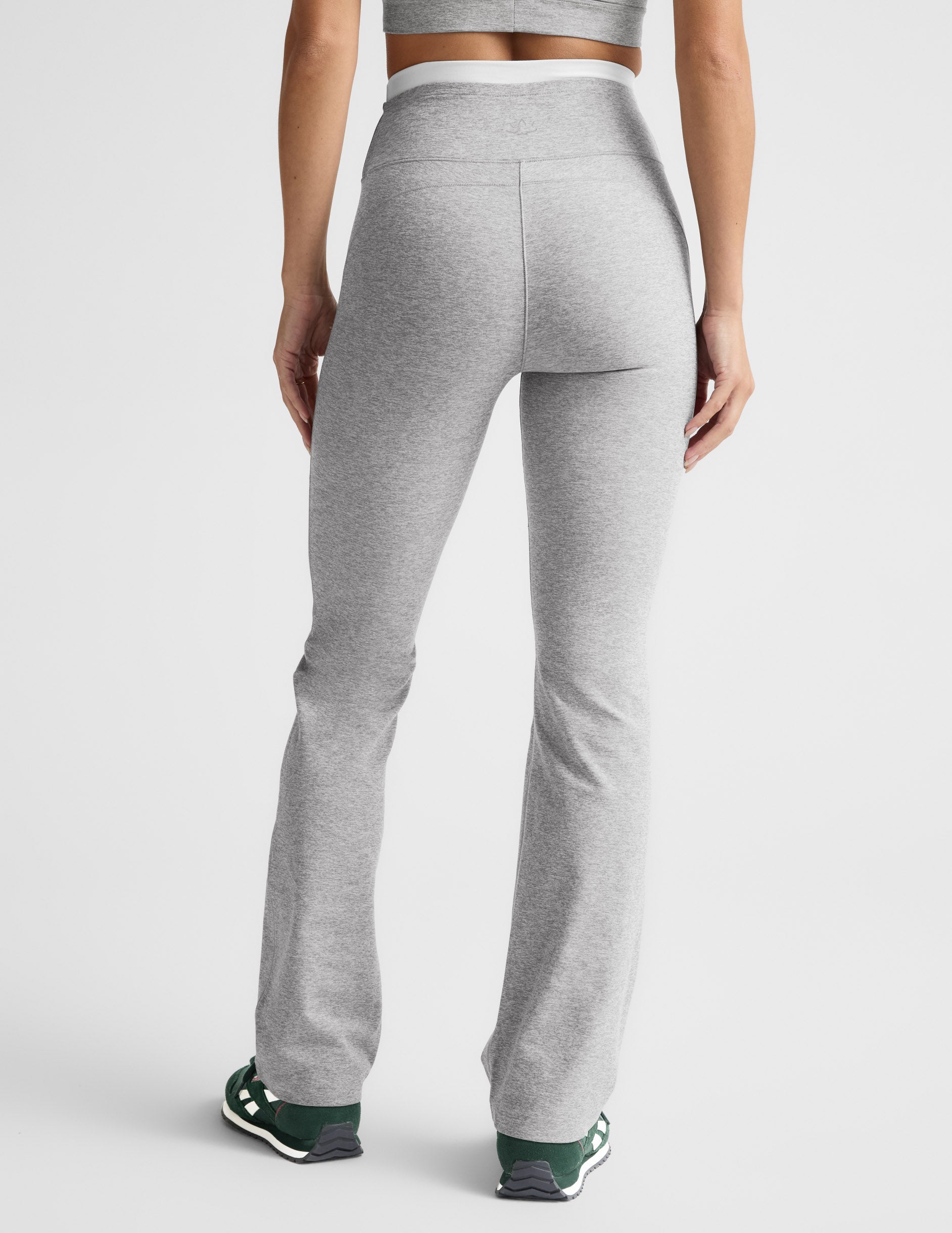 Beyond Yoga High Waisted Layered Spacedye Bootcut Pant - Silver Mist