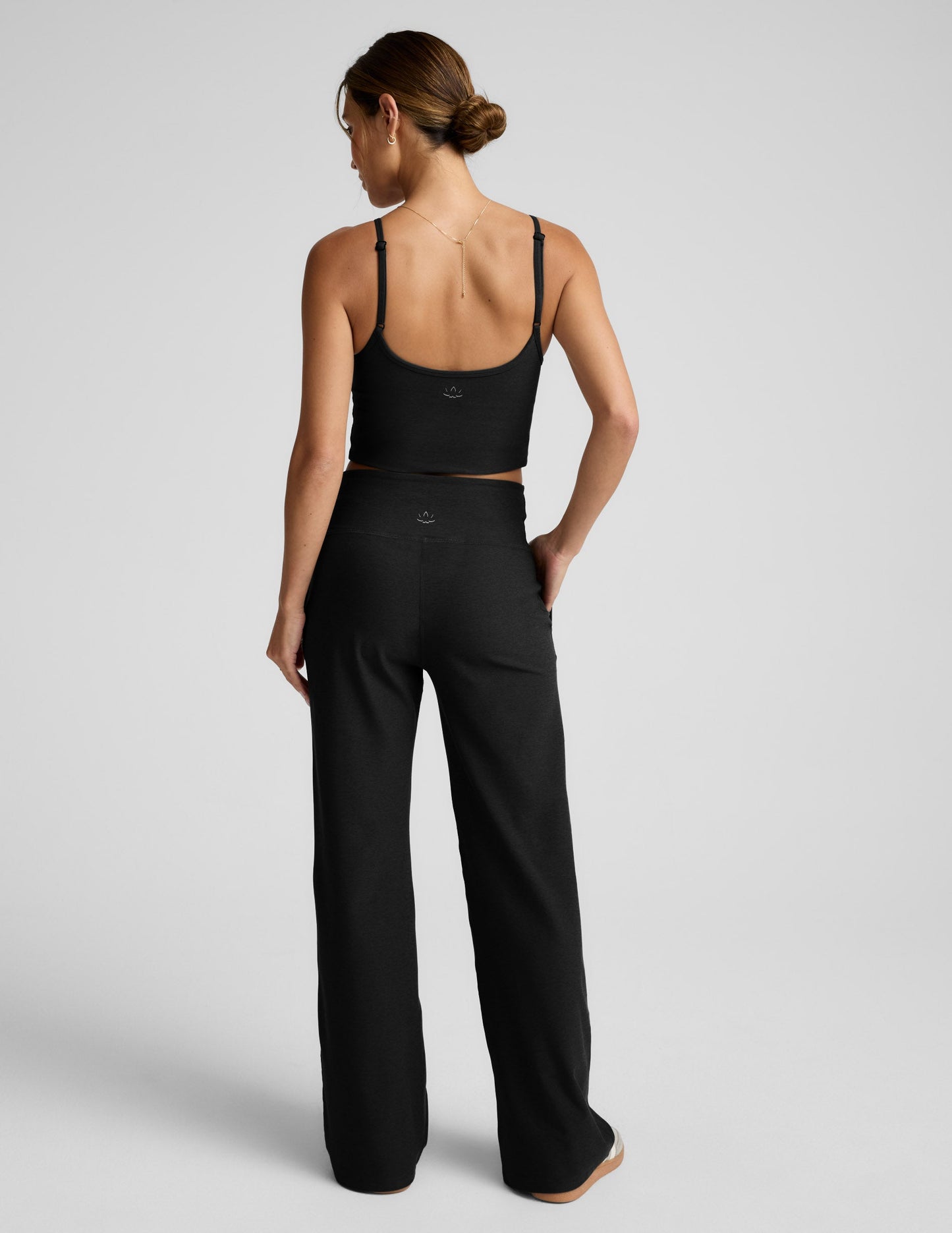 Beyond Yoga Women's Wide Leg Spacedye Laid Back Pants - Darkest Night