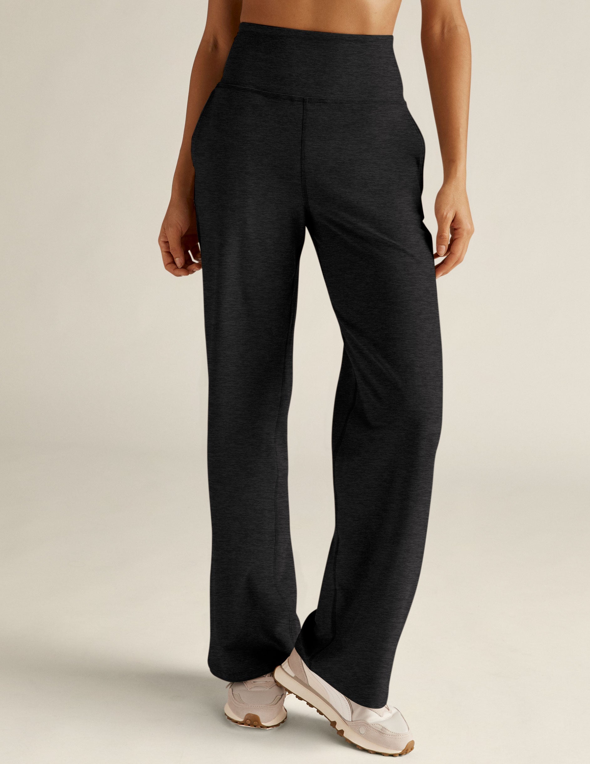 Beyond Yoga Women's Wide Leg Spacedye Laid Back Pants - Darkest Night