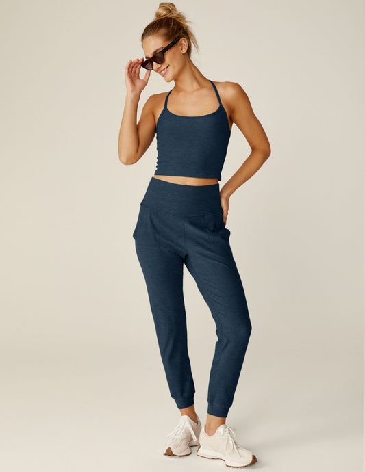 Beyond Yoga Women's Slim Fit Spacedye Midi Jogger - Nocturnal Navy