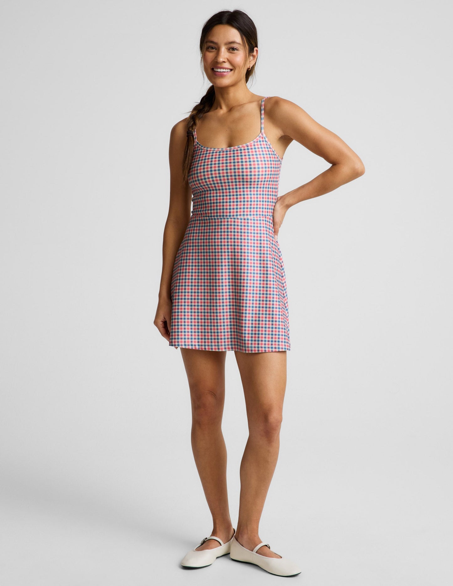 Beyond Yoga Sunwashed Gingham Midweight Spacedye™ Forever Dress