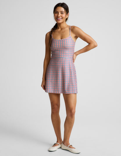 Beyond Yoga Sunwashed Gingham Midweight Spacedye™ Forever Dress