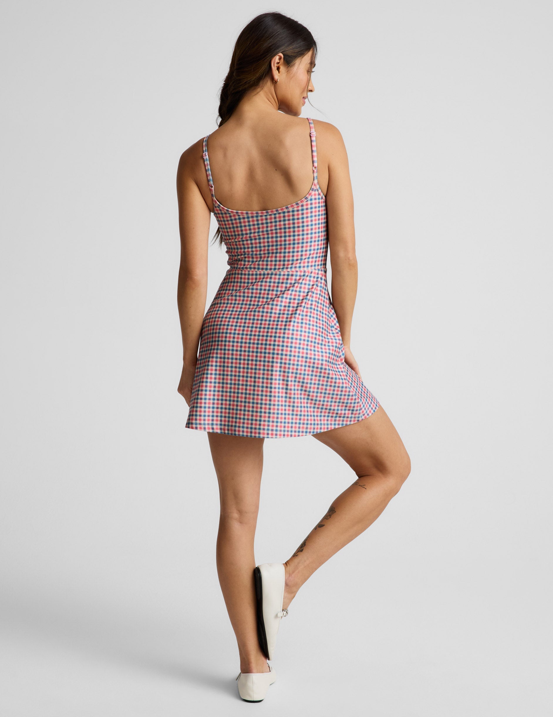 Beyond Yoga Sunwashed Gingham Midweight Spacedye™ Forever Dress