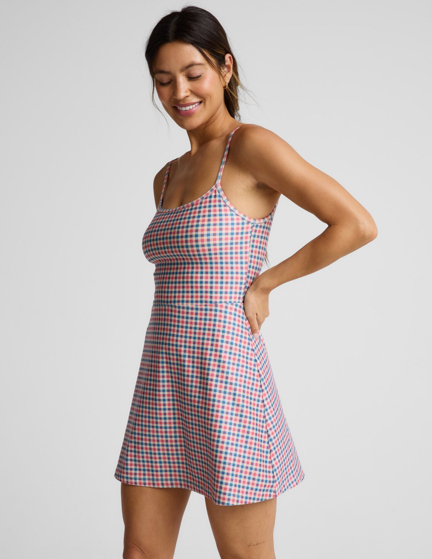 Beyond Yoga Sunwashed Gingham Midweight Spacedye™ Forever Dress