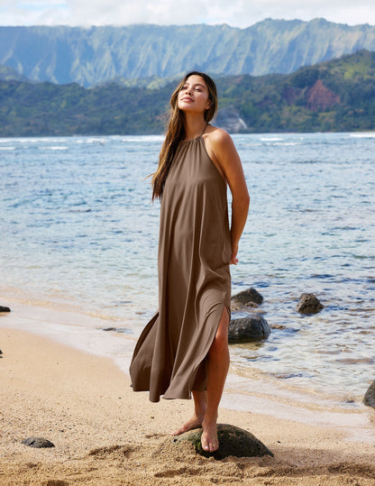 Beyond Yoga Go With The Flow Halter Dress