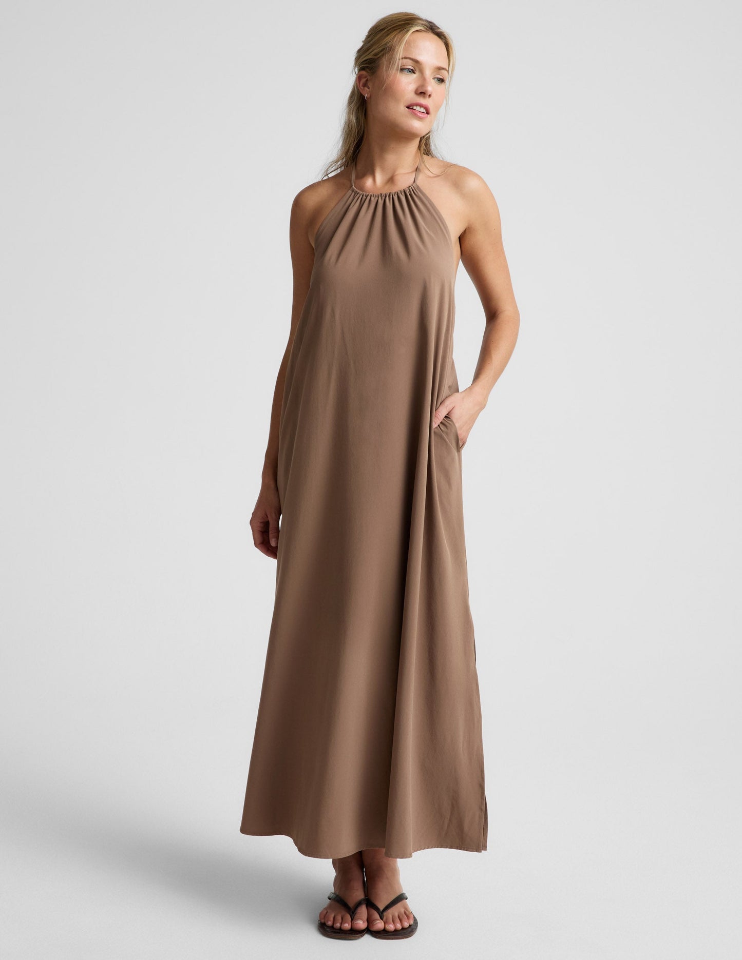 Beyond Yoga Go With The Flow Halter Dress